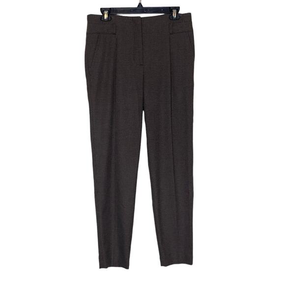 Zara Basic brown houndstooth high waisted pleated pants size Medium - Picture 5 of 7